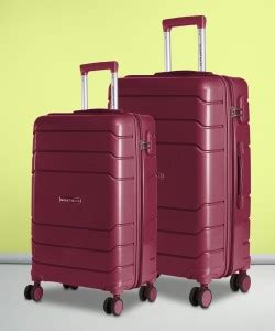 NASHER MILES Lisbon Hard-sided Polypropylene Luggage Set of 2 Burgundy ...