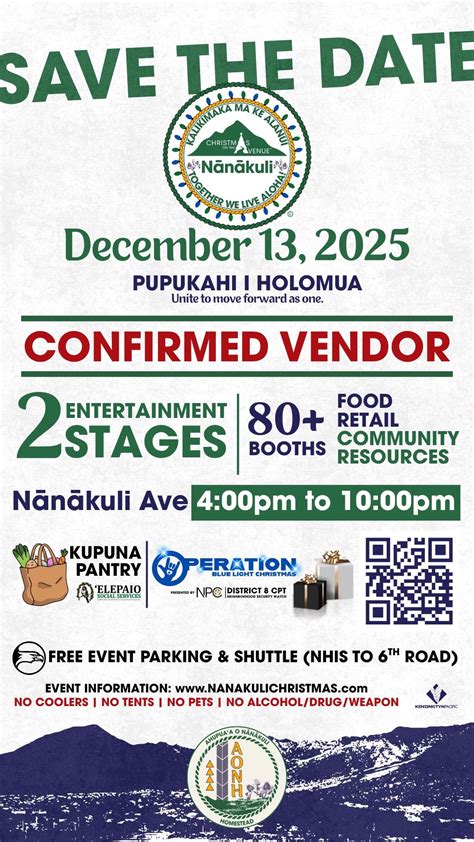 Christmas on the Ave, Nanakuli Avenue, Honokai Hale, 13 December 2025 ...