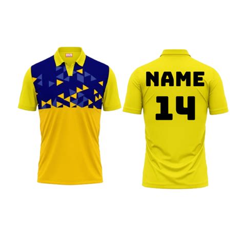 Polo Neck Printed Jersey Yellow NP0041 – Next Print