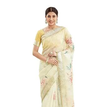 Kalyan Silks Women's Blue And Gold Ethnic Motif Kashmiri Silk Saree ...
