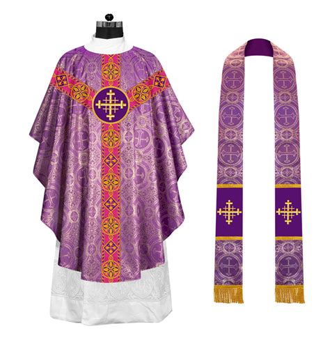 Gothic Chasuble Vestment with Liturgical Motifs – JOHA VESTMENTS