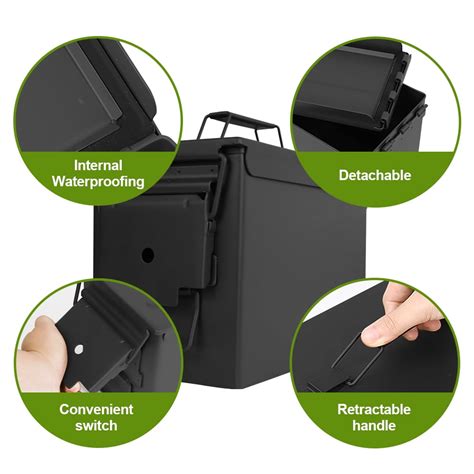 Buy YEOPGYEON Steel Metal Ammo Case Can Set 50 Cal for Military Army ...