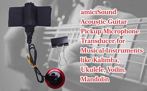 amiciSound Acoustic Guitar Pickup Microphone Transducer for Musical ...