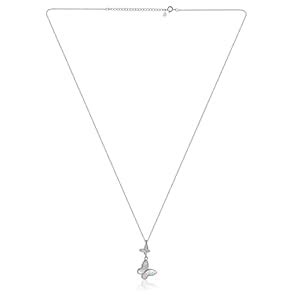 SILVER TATVA Something Precious 925 Silver Butterfly Pendant with Chain ...