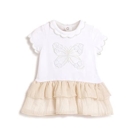 Chicco Girls White Embellished Dress - Dress – Chicco India