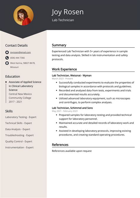 Lab Technician CV: Job Description, Sample & Guide
