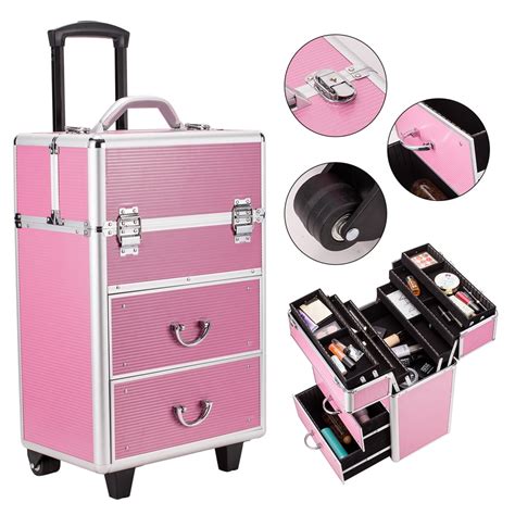 Portable 4 Tier Makeup Case with Lock, Adjustable India | Ubuy