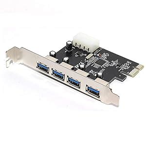 Ultima Cords & Cables PCI Express Card 4 Port USB 3.0 with 5V 4 Pin ...