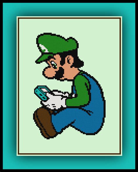 Free Luigi’s Game Boy Cross Stitch Pattern Super Mario Bros. – Cross ...