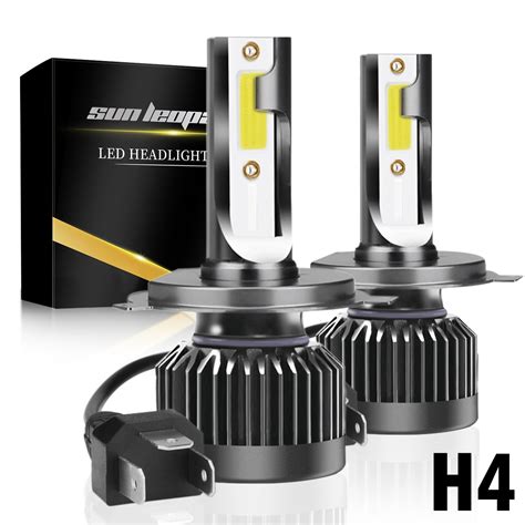 2 Pcs H4 LED Headlight Bulbs, EEEkit 6500K 12000 India | Ubuy