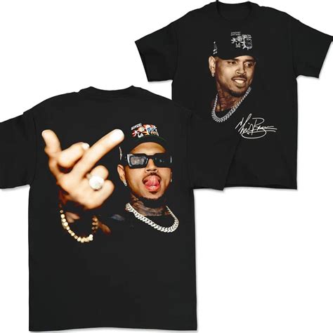 Chris Brown Vintage Middle Finger Vintage Unisex Shirt, Concert 2025 ...