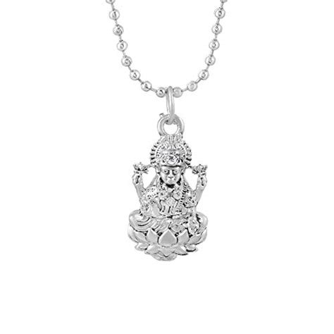 Buy Morir Silver Plated Goddess Lakshmi (Laxmi MATA) Seated On Lotus ...