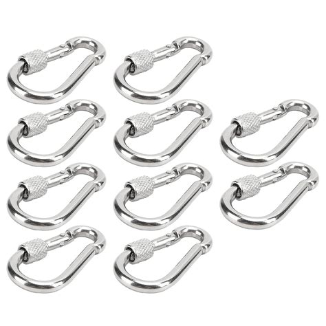 Spring Snap Hook, Spring Carabiner 10pcs Safety Rope Snap Hook Smooth ...