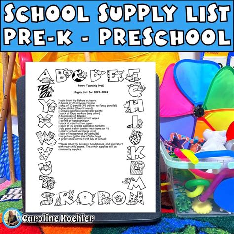 Preschool Classroom Supply List at Simona Brown blog