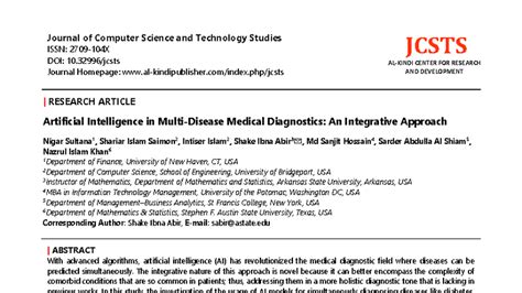 AI-Driven Multi-Disease Diagnostics: A Study on Diabetes ...