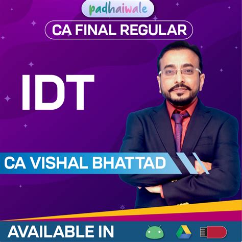 CA Final Indirect Tax (IDT) Classes Regular In-Depth Batch by CA Visha