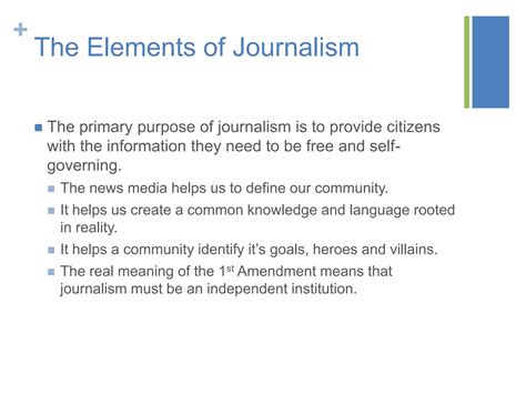 Elements of journalism | PPTX