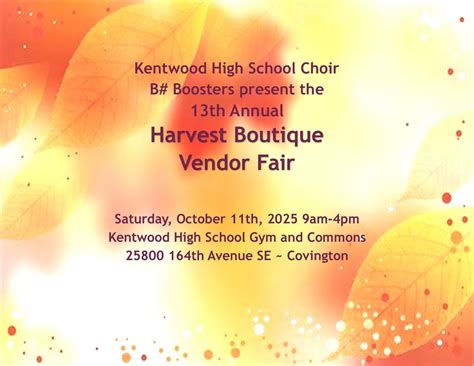 13th Annual Harvest Boutique Vendor Fair, Kentwood High School ...