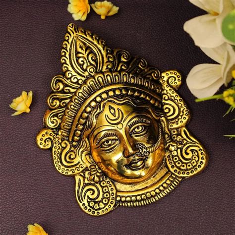 Ambika Durga Face Wall Hanging Gold Plated – Mantraa