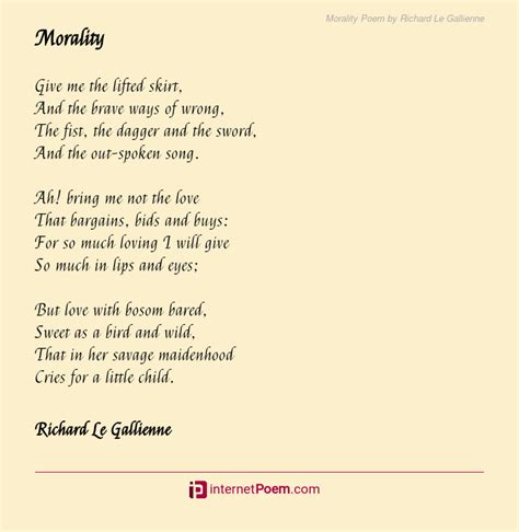 Morality Poem 的图像结果