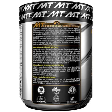 Muscletech Essential Series Platinum Amino Energy (Intra Workout, 5g ...