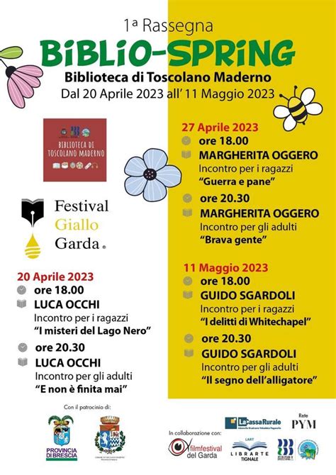 BIBLIO-SPRING. Incontro con Guido Sgardoli, Biblioteca di Toscolano ...