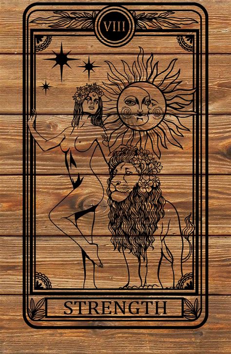 Tarot Cards Strength Tattoo