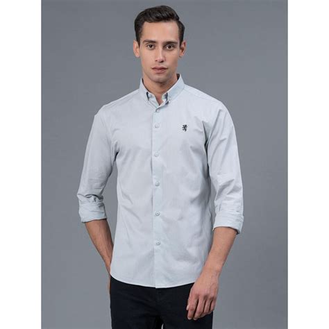Buy Red Tape Light Blue Solid Pure Cotton Mens Shirt Online