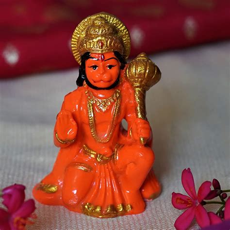 Gallery99 Small Hanuman in Blessing Posture with Gada Sitting India | Ubuy