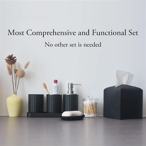 Bthenov Bathroom Accessory Set - 10 Piece Black Bathroom India | Ubuy