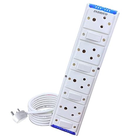 INDRICO® Extension Board with Individual Switch 5 Meter Cable with ...