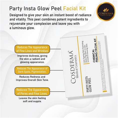 Cosderma Party Insta Glow Peel - Instant Radiance & Youthful Glow ...