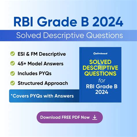 RBI Grade B Solved Descriptive Questions, Download Ebook