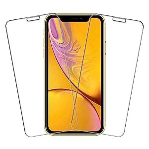 KARTRAY Pack of 2 9H hardened Clear Tempered Glass for Apple iPhone XR ...