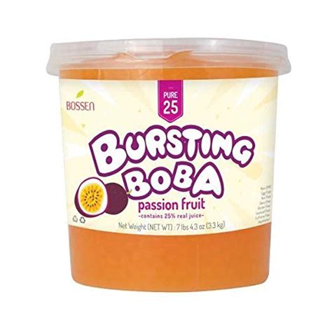 Bossen Bursting Boba, Lychee Flavor Popping Boba Tea Pearls with 25% ...