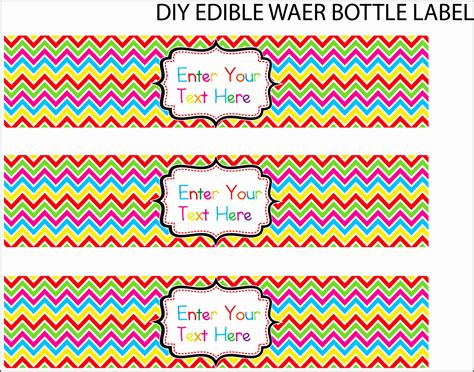 Tiffany Water Bottle Labels Templates