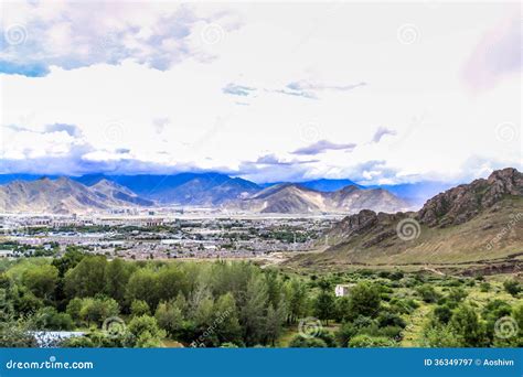 Capital of Tibet stock image. Image of architecture, city - 36349797