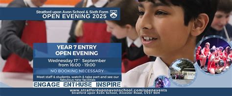 Year 7 Entry Open Evening - Stratford upon Avon School, Alcester Road ...
