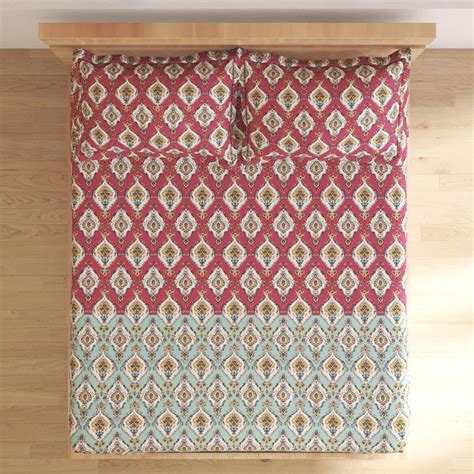 Buy Moments Cotton 132TC Printed 3Pcs Queen Bedsheet Set from Home ...