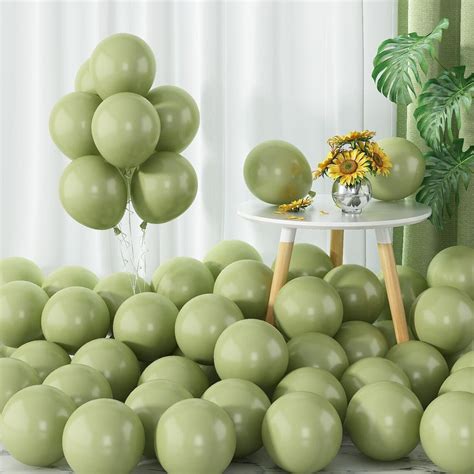 Latex Balloons - Retro Olive Green Color for Simple Birthday Decoratio ...