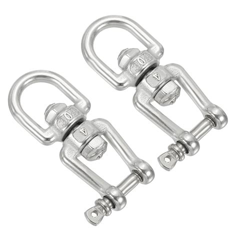 Uxcell Double Ended Swivel Eye Hook M4 Working Load 133kg/293lbs, Eye ...