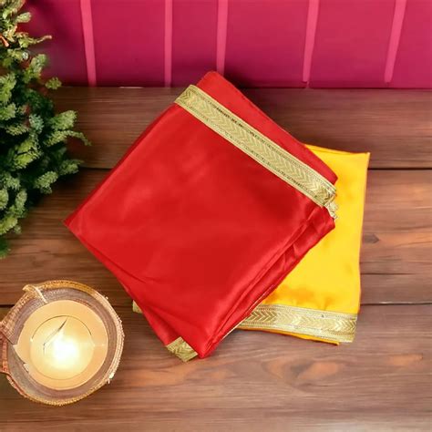 Buy Cloth for Home Temple Decoration | Online Satin Pooja Cloth
