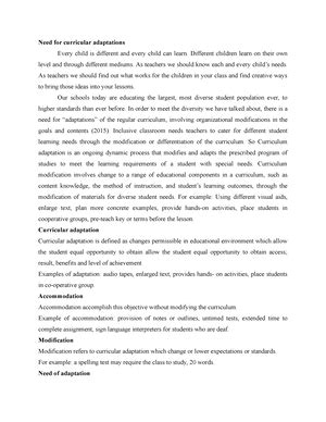 Differentiated Instructions - “Differentiated instruction can be ...