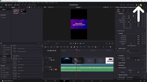 Create YouTube Shorts: Tutorial on PC with DaVinci Resolve