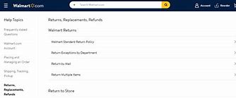 Image result for Walmart Online Delivery Return Policy