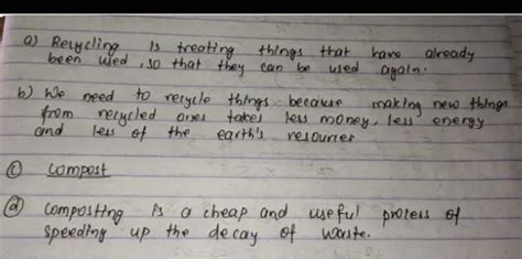 (1)Recycling means treating things that have already been used, so that ...
