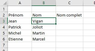 Image result for Concatener 2 Cellules Excel