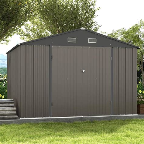 Amazon.com : Patiowell 10 x 10 FT Outdoor Storage Shed,Metal Yard Shed ...