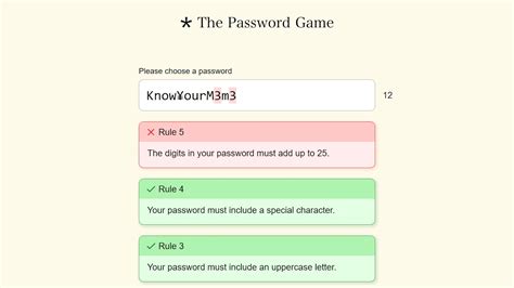 Password Game Unblocked