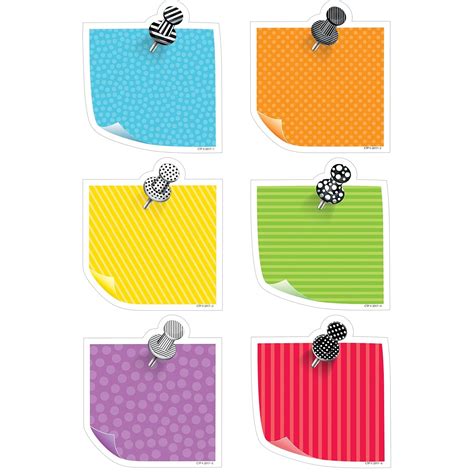 Creative Teaching Press Bold & Bright Sticky Notes Cut Outs 6" (5800 ...